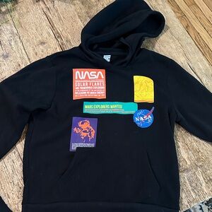 Black Hoodie with NASA Patches